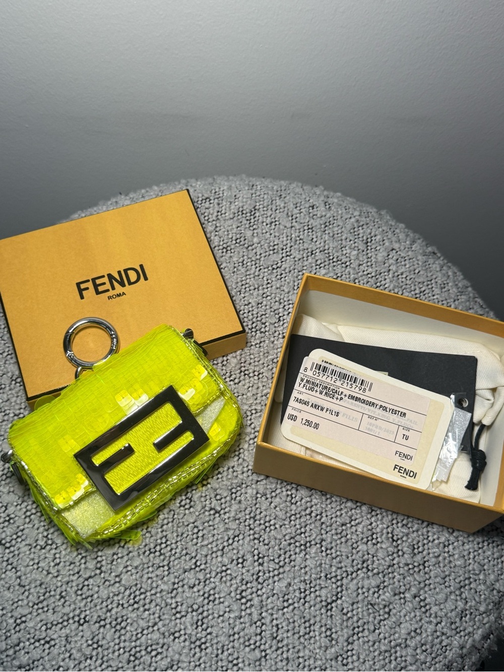 Fendi Sequin Nano Baguette Bag / Bag Charm - Picture 2 of 4